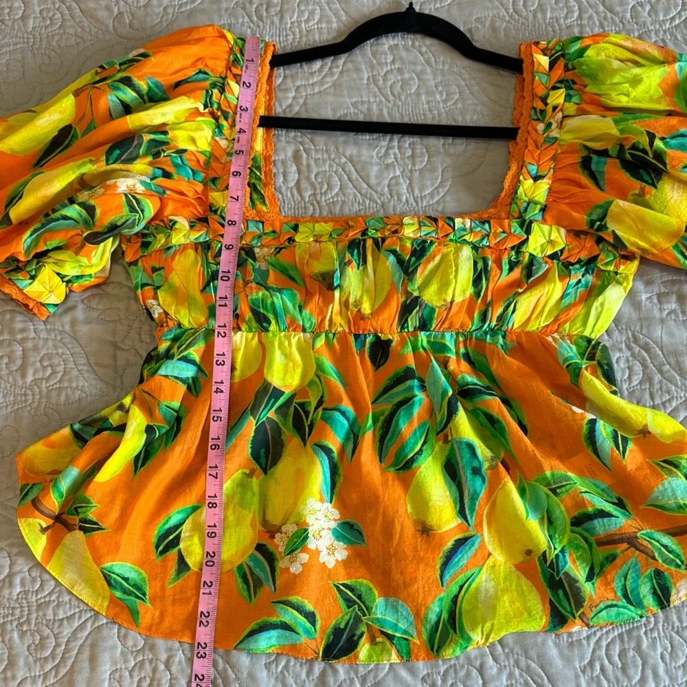 FARM Rio Chic Pears Blouse size Large - Picture 14 of 17